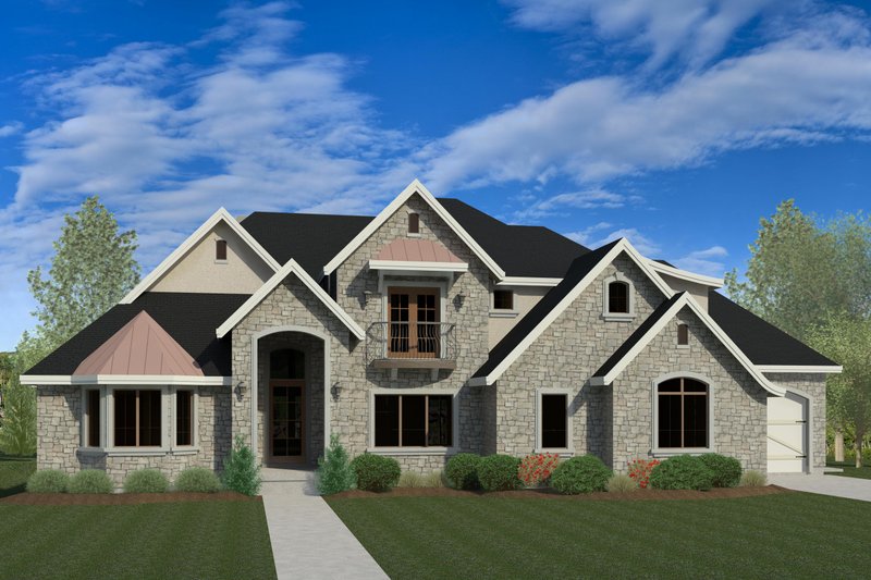 Architectural House Design - European Exterior - Front Elevation Plan #920-30