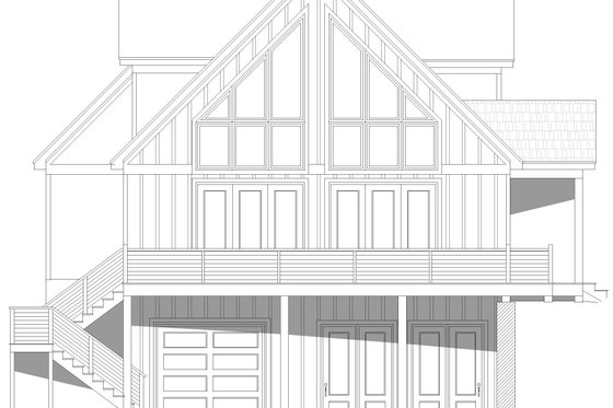 Exterior - Other Elevation 5 for Southern House Plan #932-1168 - 2 bed, 3 bath