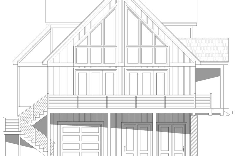 Dream House Plan - Exterior - Other Elevation 5 for Southern House Plan #932-1168 - 2 bed, 3 bath