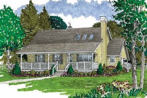 Country Exterior - Front Elevation Plan #47-646