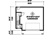 Traditional Style House Plan - 0 Beds 0 Baths 528 Sq/Ft Plan #25-4755 
