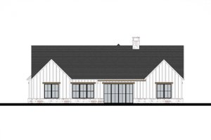Exterior - Rear Elevation for Farmhouse House Plan #1103-5 - 4 bed, 3 bath