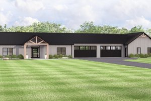 House Blueprint - Contemporary Exterior - Front Elevation Plan #1064-447