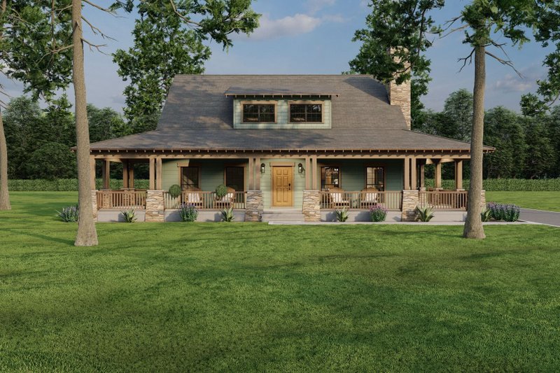 House Blueprint - Exterior - Front Elevation 5 for Country House Plan #923-341 - 2 bed, 2 bath
