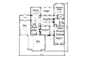European Style House Plan - 2 Beds 2 Baths 2012 Sq/Ft Plan #20-2071 