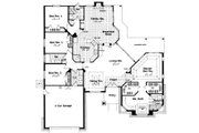 Mediterranean Style House Plan - 4 Beds 3 Baths 2352 Sq/Ft Plan #417-244 