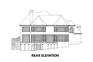 Exterior - Other Elevation for European House Plan #429-10 - 4 bed, 3.5 bath