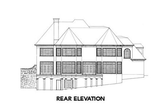 Exterior - Other Elevation for European House Plan #429-10 - 4 bed, 3.5 bath