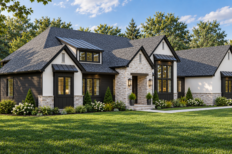House Plan Design - Exterior - Front Elevation 2 for Country House Plan #1089-37 - 3 bed, 2.5 bath