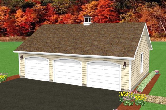 Exterior - Front Elevation for Traditional House Plan #75-212, 0 bath