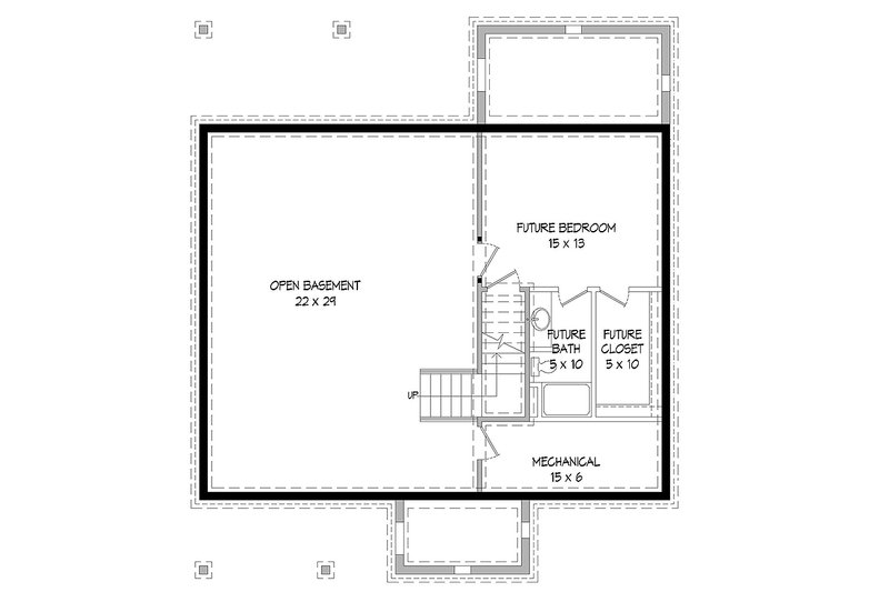 Home Plan - Floor Plan - Lower Floor for Country House Plan #932-12 - 3 bed, 2.5 bath