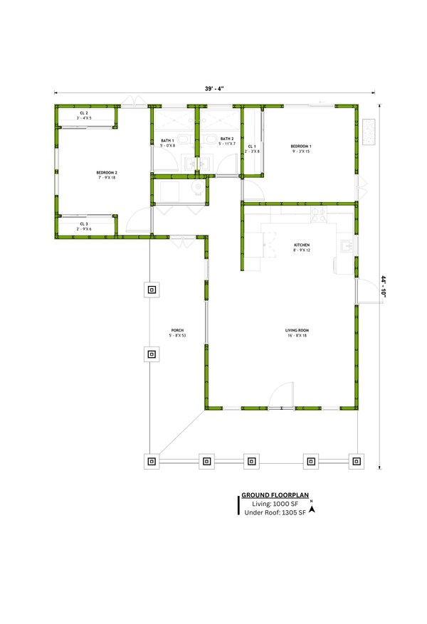 Craftsman Floor Plan - Main Floor Plan #1106-54