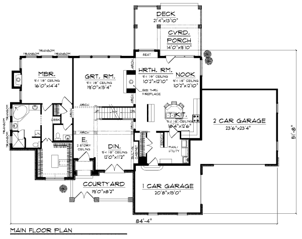 Dream House Plan - European Floor Plan - Main Floor Plan #70-997