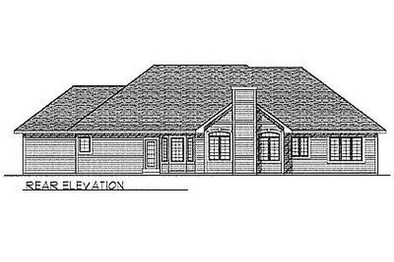 House Plan Design - Exterior - Rear Elevation for Traditional House Plan #70-282 - 3 bed, 2.5 bath