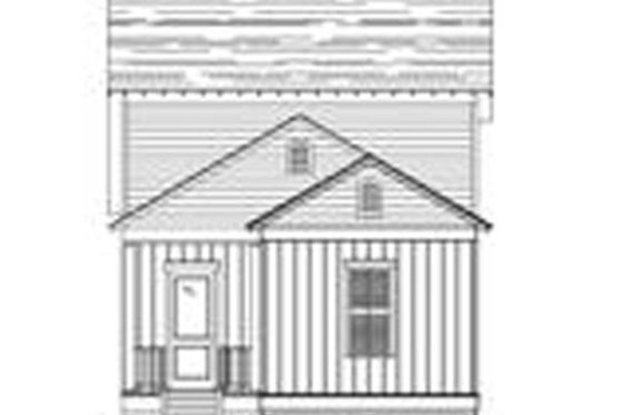 Exterior - Rear Elevation for Cottage House Plan #442-1 - 3 bed, 2.5 bath