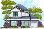 Bungalow Style House Plan - 2 Beds 1.5 Baths 1233 Sq/Ft Plan #70-969 