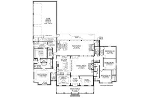 Floor Plan - Main Floor for Southern House Plan #1074-17 - 4 bed, 3 bath