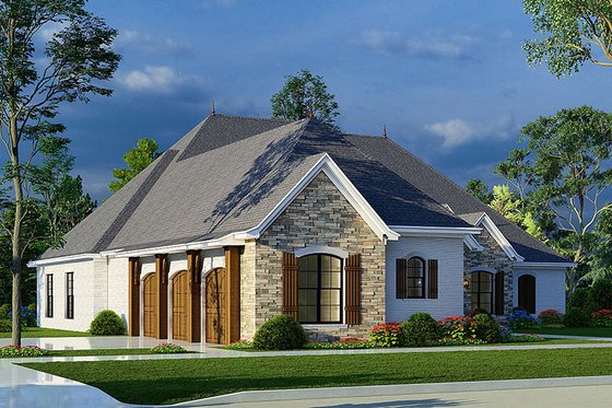 Exterior - Other Elevation for European House Plan #923-277 - 3 bed, 4.5 bath