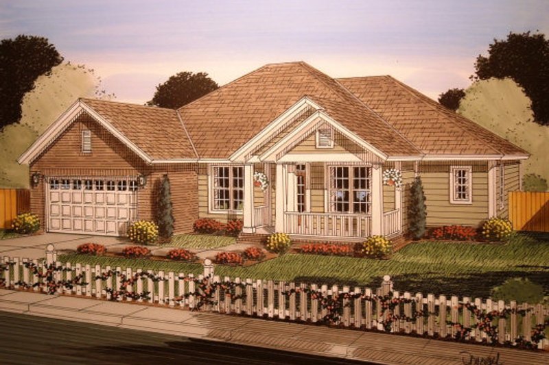 Dream House Plan - Country Exterior - Front Elevation Plan #513-16