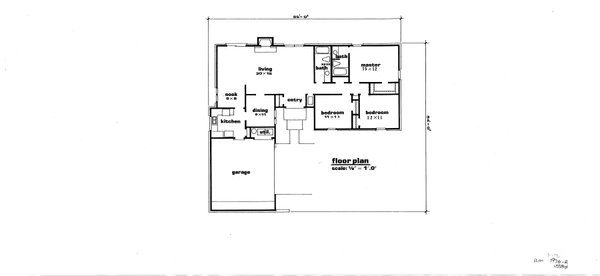 Contemporary Style House Plan - 3 Beds 2 Baths 1558 Sq/Ft Plan #405-354 ...