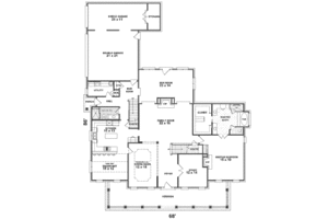 Floor Plan - Main Floor for Southern House Plan #81-401 - 4 bed, 4 bath