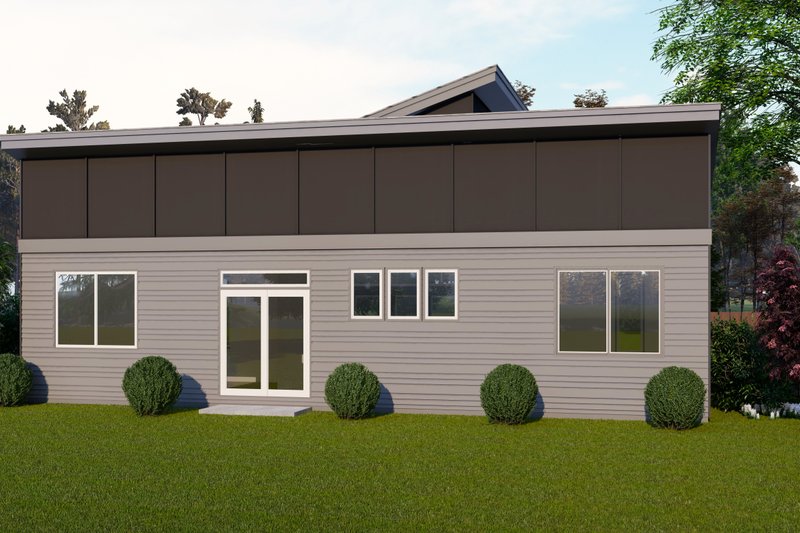 Dream House Plan - Exterior - Rear Elevation for Contemporary House Plan #53-782 - 2 bed, 1 bath