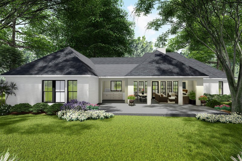 Dream House Plan - Exterior - Rear Elevation for Modern House Plan #406-9672 - 3 bed, 2.5 bath