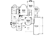 European Style House Plan - 4 Beds 5 Baths 4268 Sq/Ft Plan #20-1690 