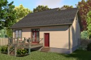 Farmhouse Style House Plan - 3 Beds 2 Baths 1232 Sq/Ft Plan #79-335 Exterior 