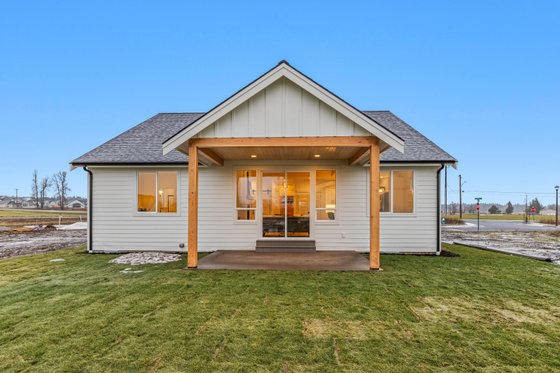 Exterior - Rear Elevation 1 for Farmhouse House Plan #1070-205 - 3 bed, 2 bath