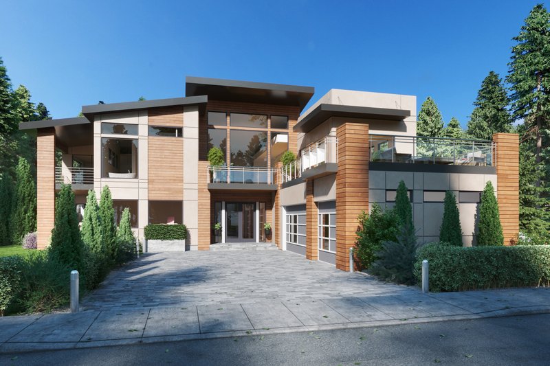 House Plan Design - Contemporary Exterior - Front Elevation Plan #1066-216