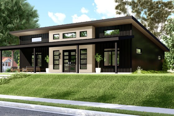 Exterior - Other Elevation for Contemporary House Plan #1064-290 - 3 bed, 2 bath