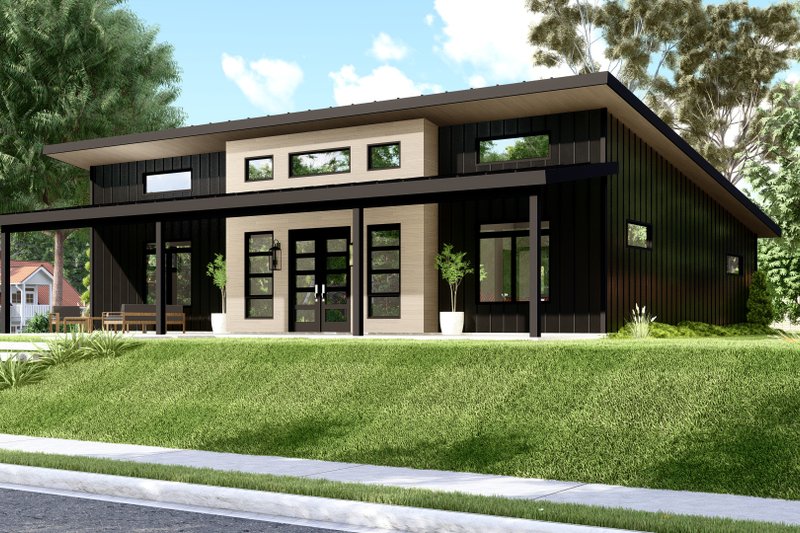 House Design - Exterior - Other Elevation for Contemporary House Plan #1064-290 - 3 bed, 2 bath