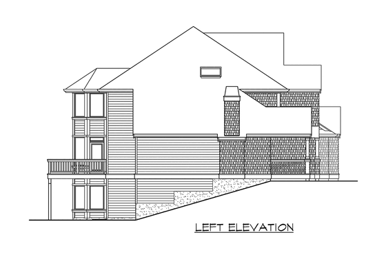 Exterior - Other Elevation 1 for Country House Plan #132-146 - 4 bed, 3.5 bath