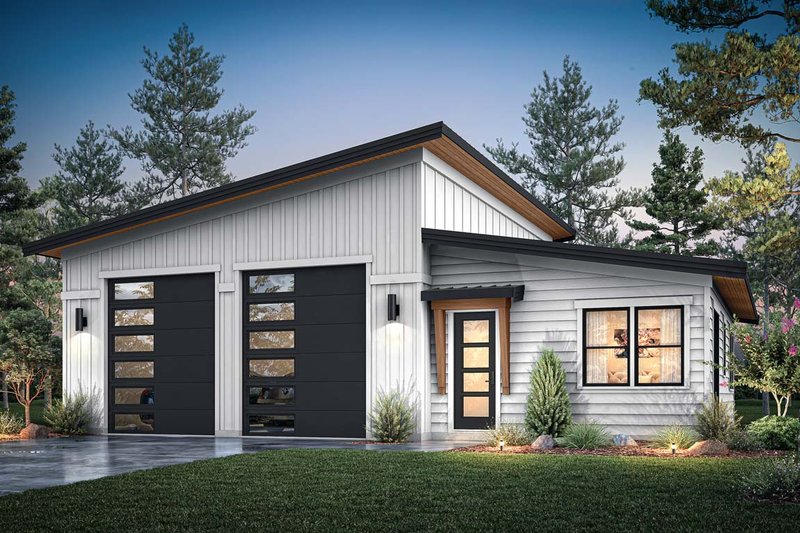Barndominium Style House Plan - 1 Beds 1 Baths 612 Sq/Ft Plan #1070-241