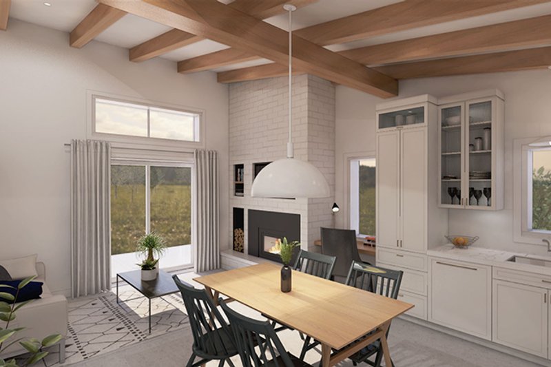 Contemporary Style House Plan - 1 Beds 1 Baths 784 Sq/Ft Plan #23-2872 ...