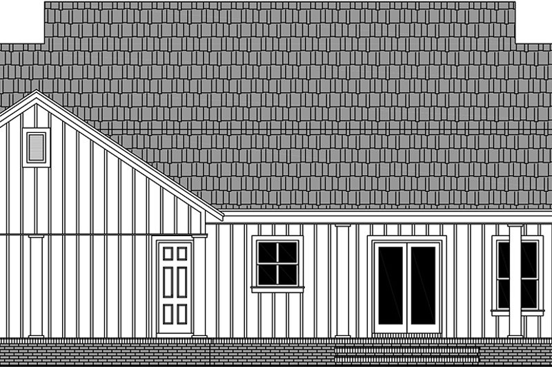 House Blueprint - Exterior - Rear Elevation for Farmhouse House Plan #21-455 - 3 bed, 2 bath