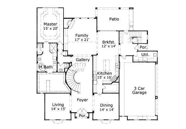 European Floor Plan - Main Floor Plan #411-618