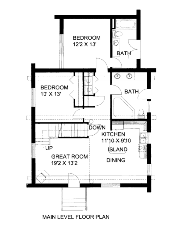 Log Floor Plan - Main Floor Plan #117-602