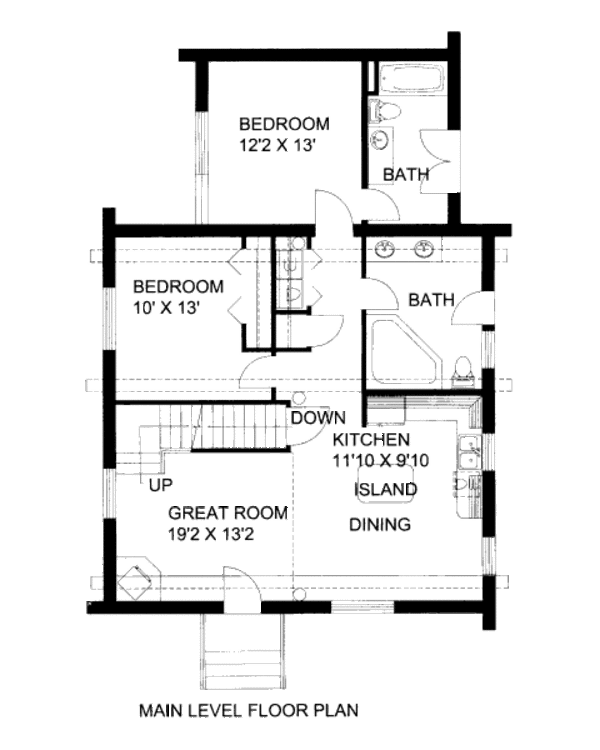 Dream House Plan - Log Floor Plan - Main Floor Plan #117-602