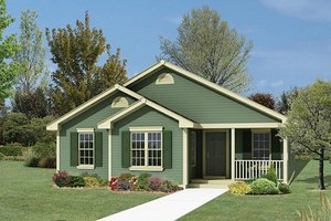 Architectural House Design - Ranch Exterior - Front Elevation Plan #57-119