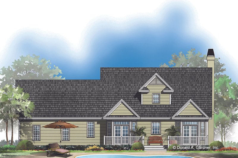Dream House Plan - Exterior - Rear Elevation for Country House Plan #929-509 - 3 bed, 2.5 bath