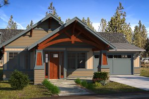 Craftsman Exterior - Front Elevation Plan #895-109