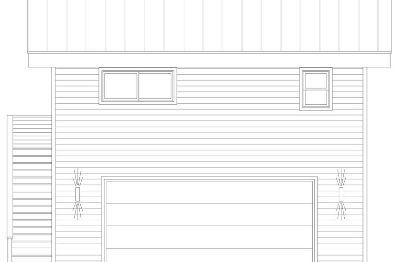 House Design - Exterior - Rear Elevation for Country House Plan #932-1205 - 1 bed, 1 bath