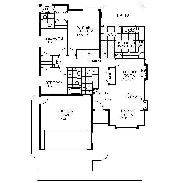 House Design - Ranch Floor Plan - Main Floor Plan #18-194