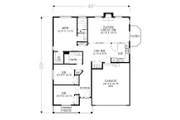 Craftsman Style House Plan - 3 Beds 2 Baths 1400 Sq/Ft Plan #53-600 