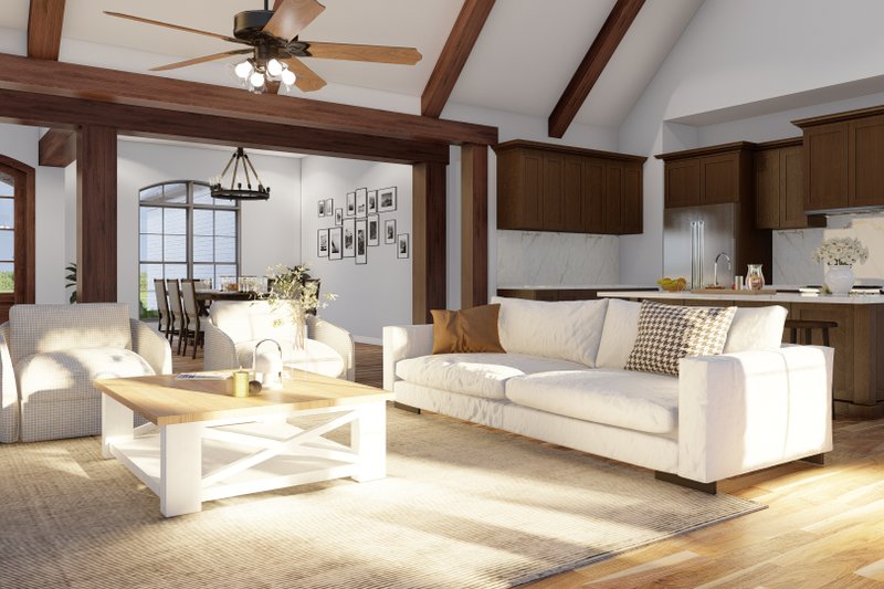 Architectural House Design - Interior - Family Room 2 for European House Plan #923-14 - 3 bed, 2.5 bath