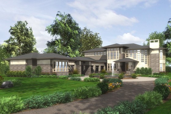 Exterior - Other Elevation for Modern House Plan #132-221 - 4 bed, 4.5 bath