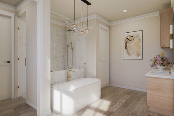 Interior - Master Bathroom 1 for Barndominium House Plan #430-342 - 4 bed, 3 bath