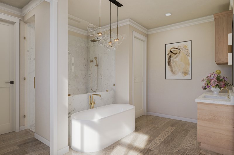 Dream House Plan - Interior - Master Bathroom 1 for Barndominium House Plan #430-342 - 4 bed, 3 bath